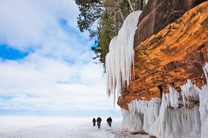 Winter icicles at the Apostle Islands National Lakeshore