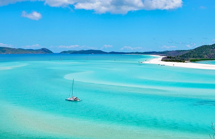 Sailboat of Whitehaven Beach