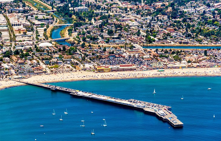 Aerial view of Santa Cruz