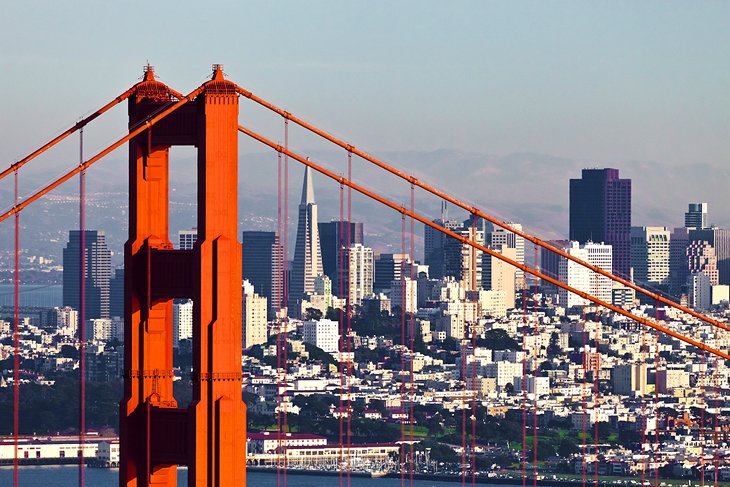 Golden Gate Bridge and the San Francisco skyline