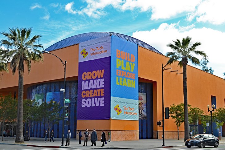 The Tech Interactive, seen from Plaza de Cesar Chavez Park