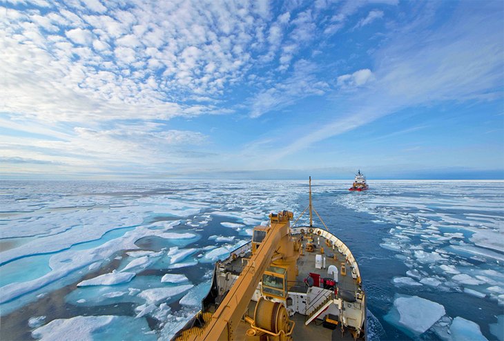 Icebreakers in the Franklin Straight, Northwest Passage
