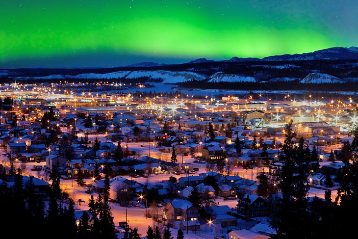 The Northern Lights over Whitehorse