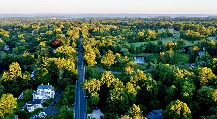 Aerial shot of Greenwich