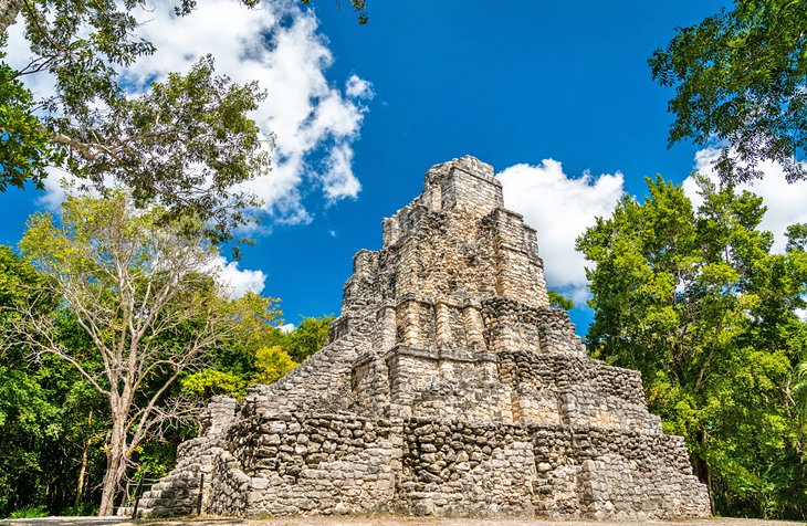 Ancient Mayan pyramid at Chunyaxché