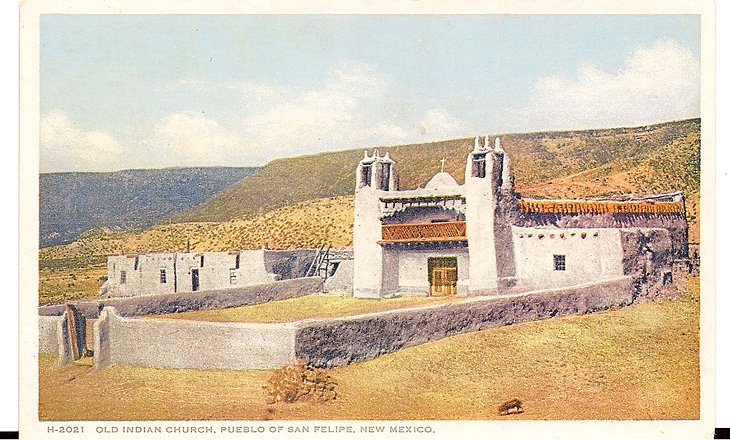 Carte postale de l'église de la mission San Felipe