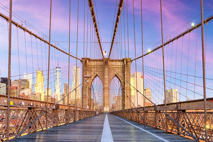 Brooklyn Bridge at sunset