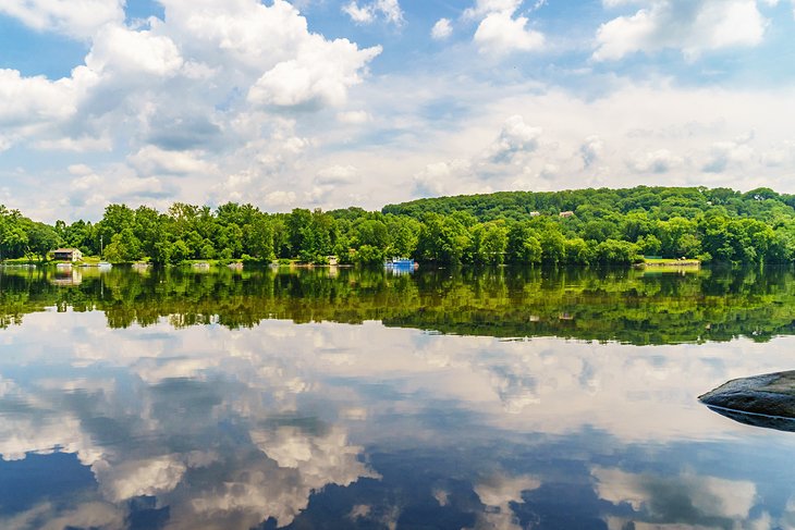 Le fleuve Delaware à New Hope, Pennsylvanie