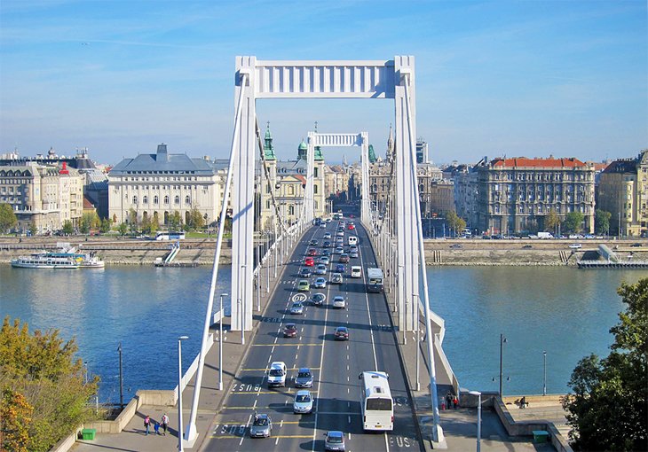Bridge over the Danube River into Budapest