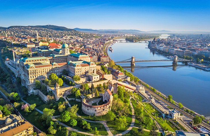 Vue aérienne de Budapest