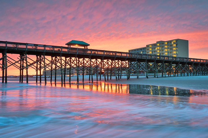 Folly Beach Pier at sunset