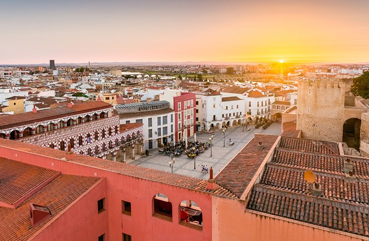 Sunset in Badajoz, Spain