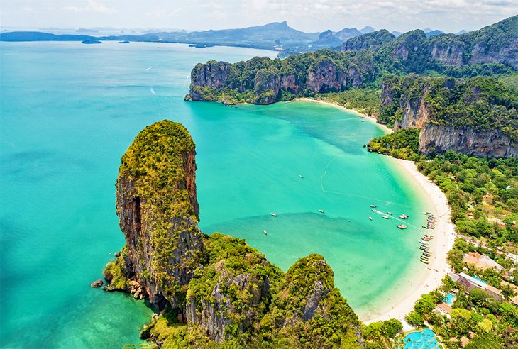 Aerial view of Railay Beach, Krabi