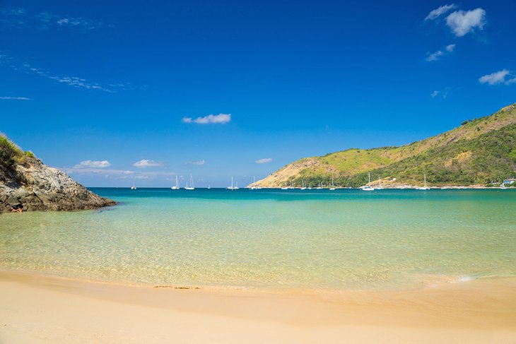 Crystal-clear water at Nai Harn Beach