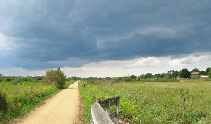 Storm clouds over the Military Ridge State Trail