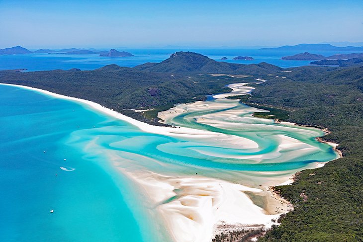 Overview of Whitehaven Beach, Queensland, Australia