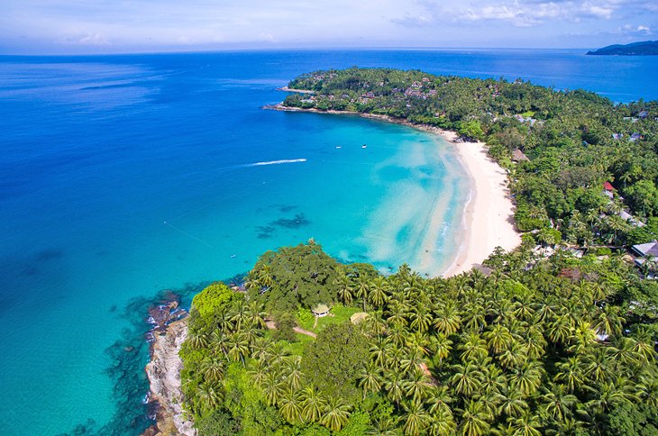 Aerial view of Pansee Beach, Phuket