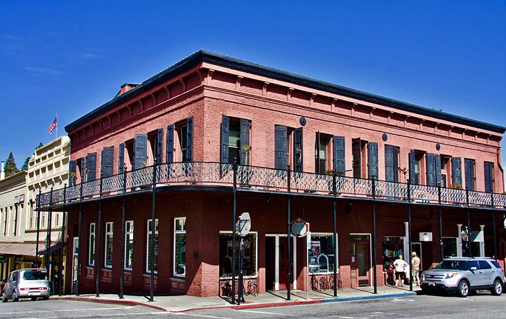 Old building in Nevada City's historic district