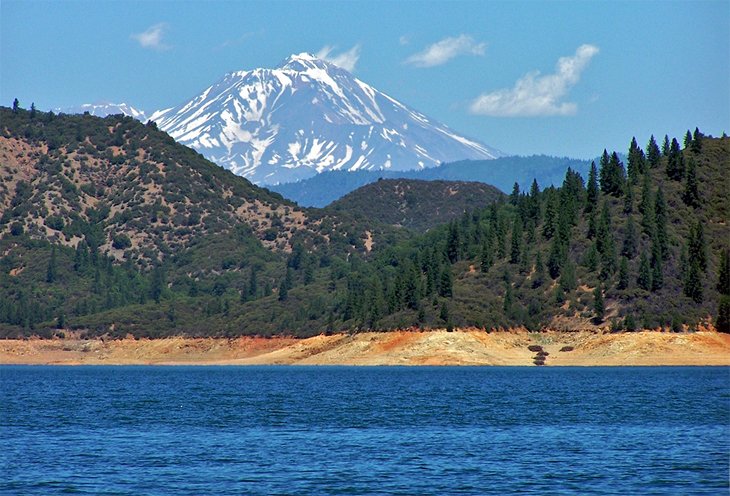 View of Mount Shasta from Shasta Lake