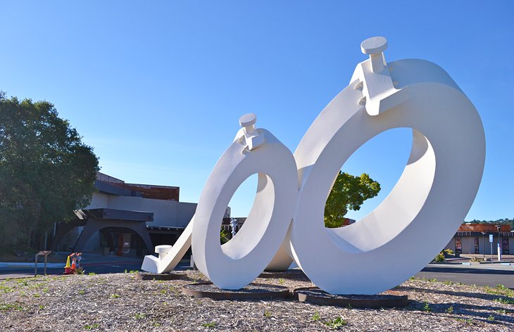 A statue at the Luther Burbank Center for the Arts