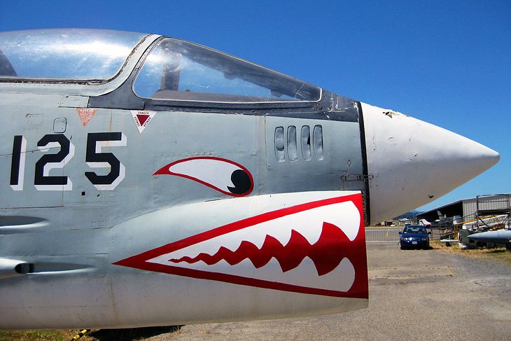 Fighter jet at Pacific Coast Air Museum