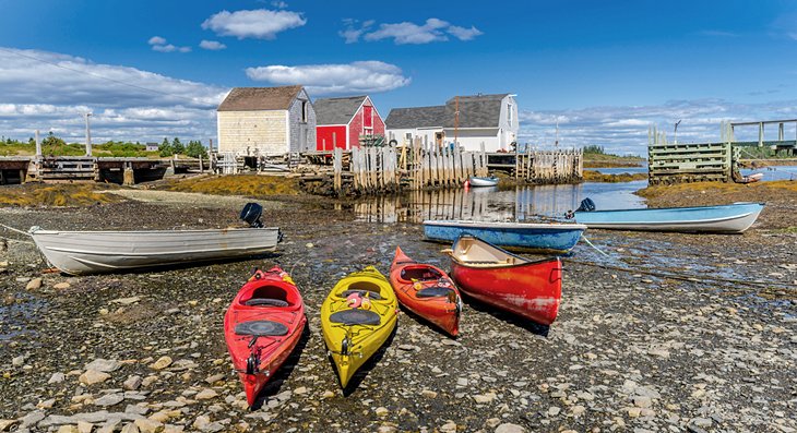 Kayaks in Blue Rocks