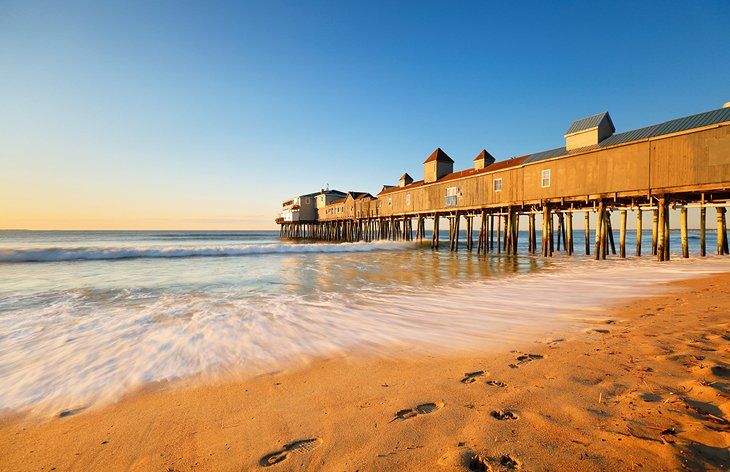 Old Orchard Beach Pier at sunset