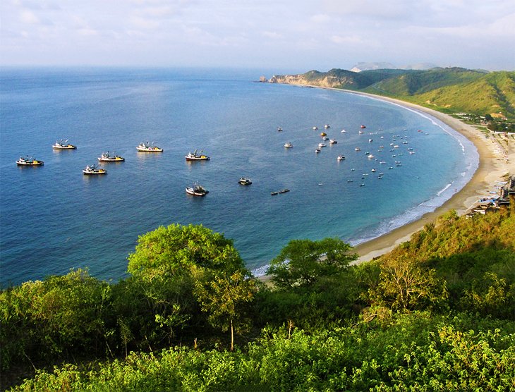 View of the village Salango, located in the coast of Ecuador