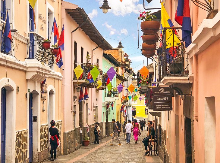 La Ronda, l'une des plus anciennes rues coloniales de Quito