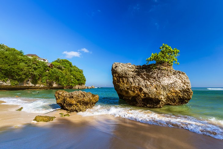 Eroded rocks at Padang Padang Beach