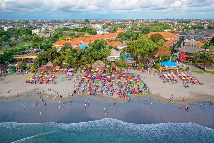 Aerial view of Seminyak Beach