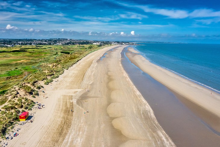 Aerial view of Portmarnock Beach