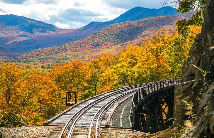 Fall foliage along the Conway Scenic Railway