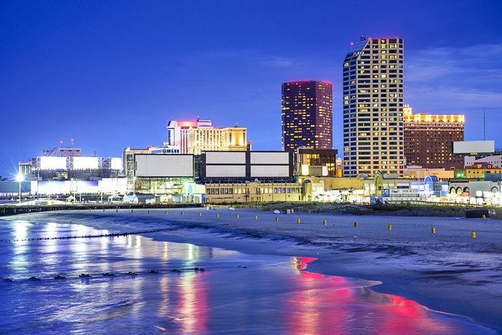 Atlantic City at night