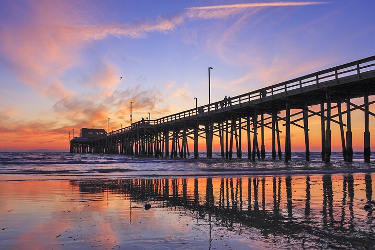 Newport Beach Pier at sunset