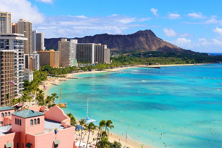 Waikiki Beach and Diamond Head