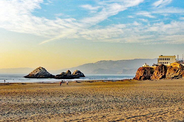 Ocean Beach with the Cliff House above