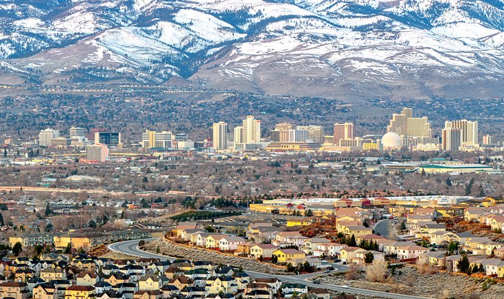 City of Reno near Lake Tahoe