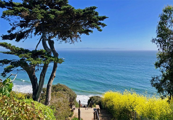 Stairs down to Mesa Lane Beach