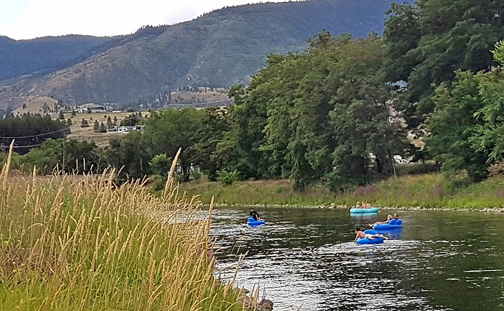Floating on the Penticton River Channel