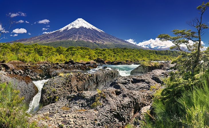 Petrohué Falls in Vincente Perez Rosales National Park