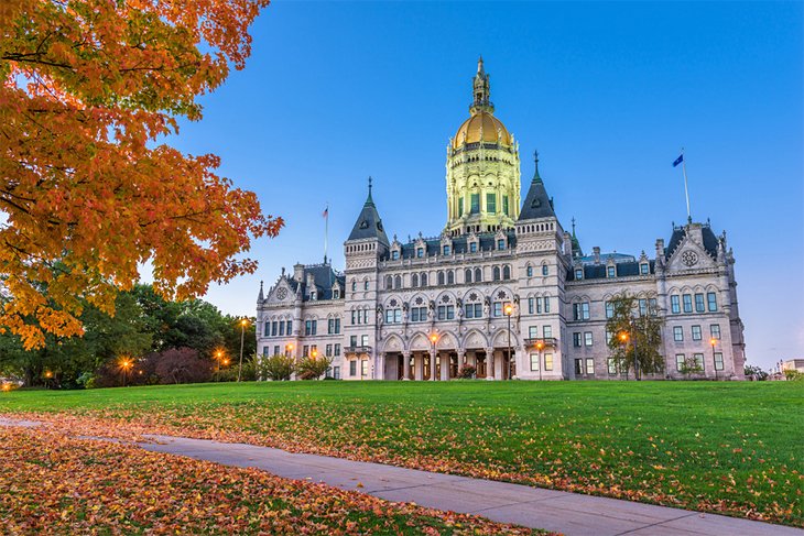 Le bâtiment du Capitole de l'État du Connecticut