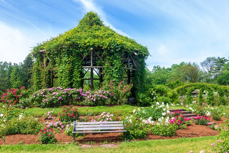 A gazebo in Elizabeth Park, West Hartford