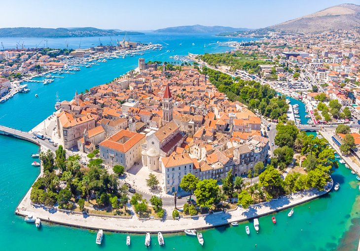 Aerial view of Trogir