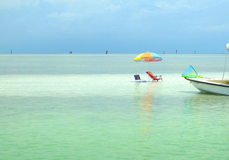 Relaxing on a sandbar in the Florida Keys