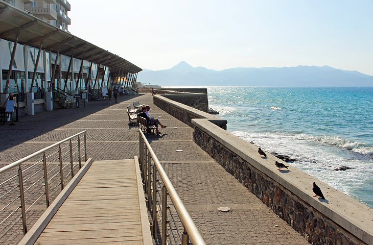 Heraklion waterfront walkway
