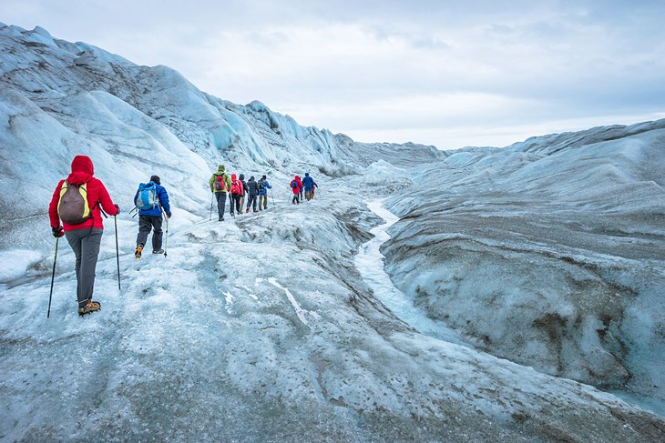 Hiking tour on the ice cap near Kangerlussuaq