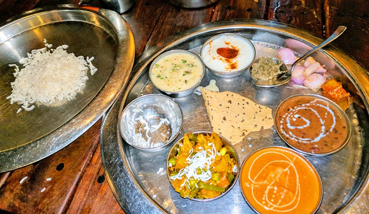 A plate of delicious Punjabi food