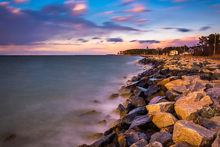 Chesapeake Bay at sunset, on Tilghman Island, Maryland