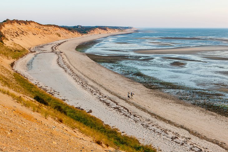 View from the dunes at Duck Harbor Beach